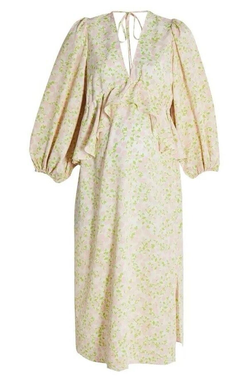 TopShop Maternity Dress Womens 16 Maxi Floral Spring Romantic Cottagecore NWT